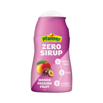 770441 Pfanner ZERO Sirup Mango Passionsfrucht, 1 zu 140 verduennbar, ergibt 8 Liter, EINWEG PET, 57ml